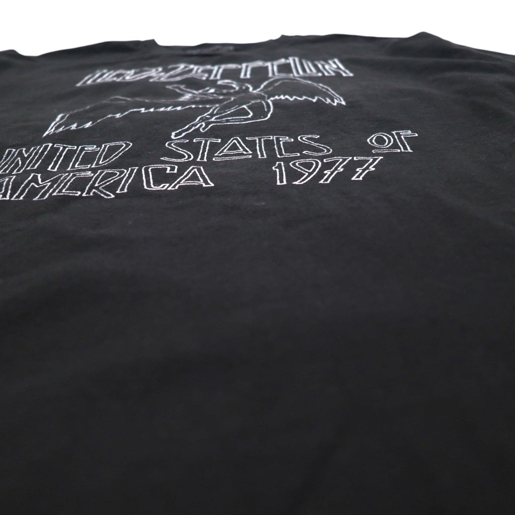 LED ZEPPELIN Led Zeppelin Rock Band T-Shirt XL Black Cotton UNITED STATES OF AMERICA 1977