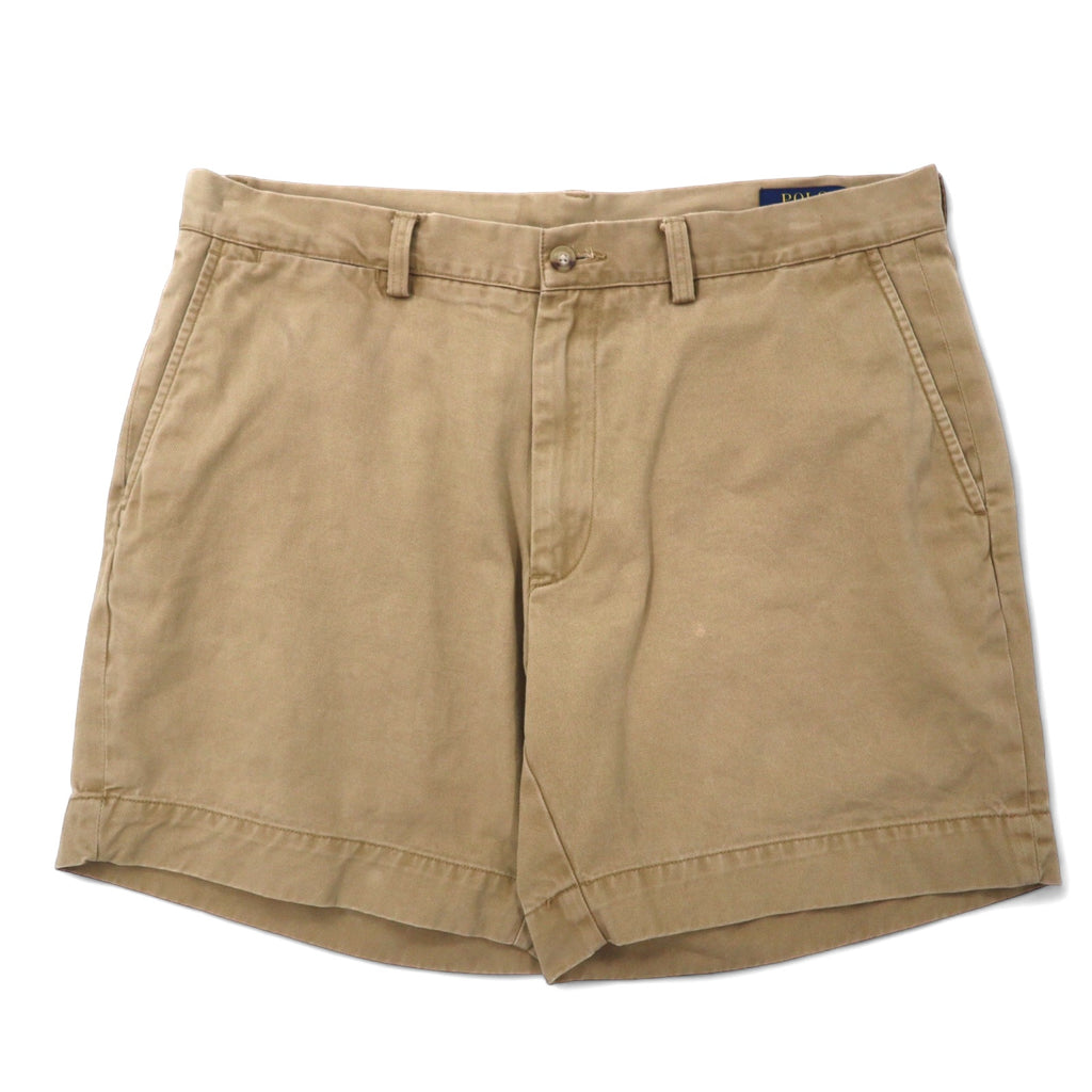 日本然リトテ-古着オンライン-POLO RALPH LAUREN ポロチノ クラシックフィット チノ ショートパンツ 34 ベージュ コットン-POLO RALPH LAUREN Polochino Classic Fit Chino Short Pants 34 Beige Cotton
