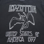 LED ZEPPELIN Led Zeppelin Rock Band T-Shirt XL Black Cotton UNITED STATES OF AMERICA 1977