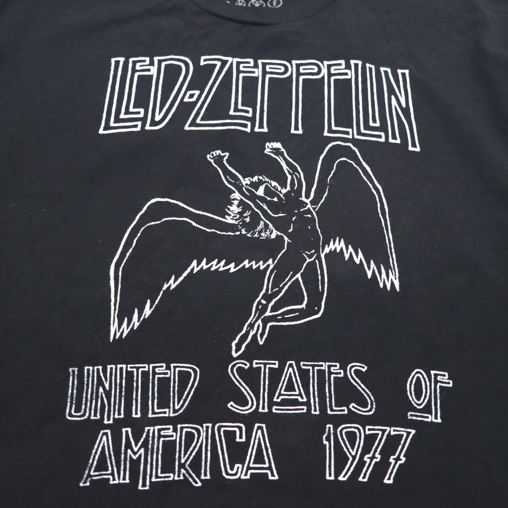LED ZEPPELIN Led Zeppelin Rock Band T-Shirt XL Black Cotton UNITED STATES OF AMERICA 1977