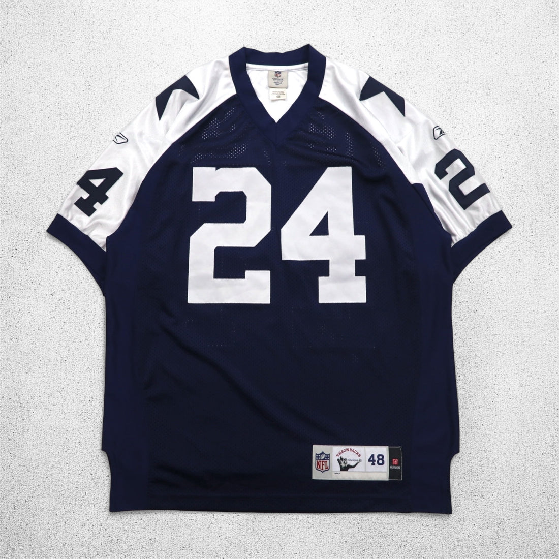 Reebok NFL VINTAGE COLLECTION Game Shirt XL Navy Numbering DALLAS COWBOYS