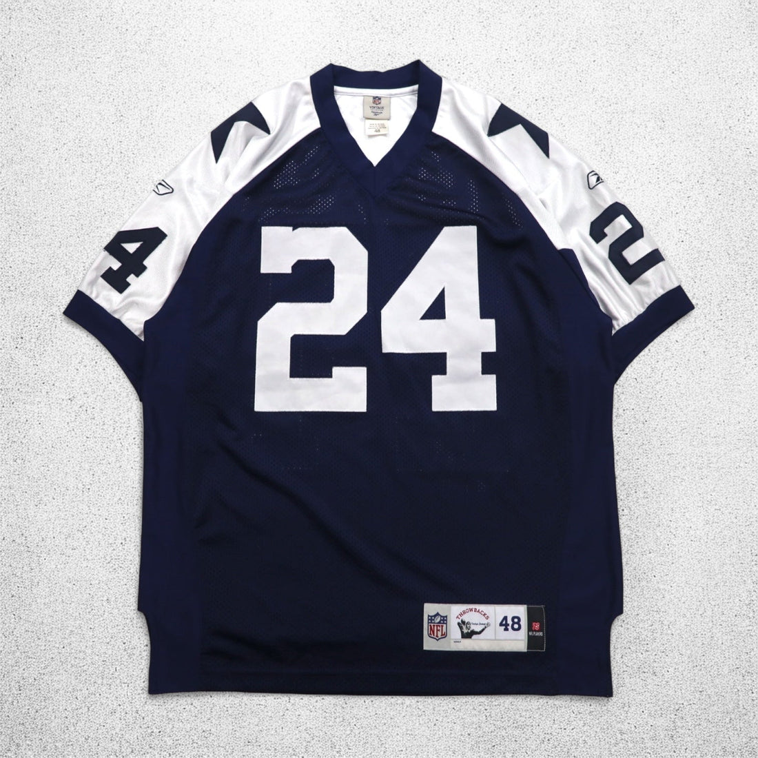 Reebok NFL VINTAGE COLLECTION Game Shirt XL Navy Numbering DALLAS COWBOYS