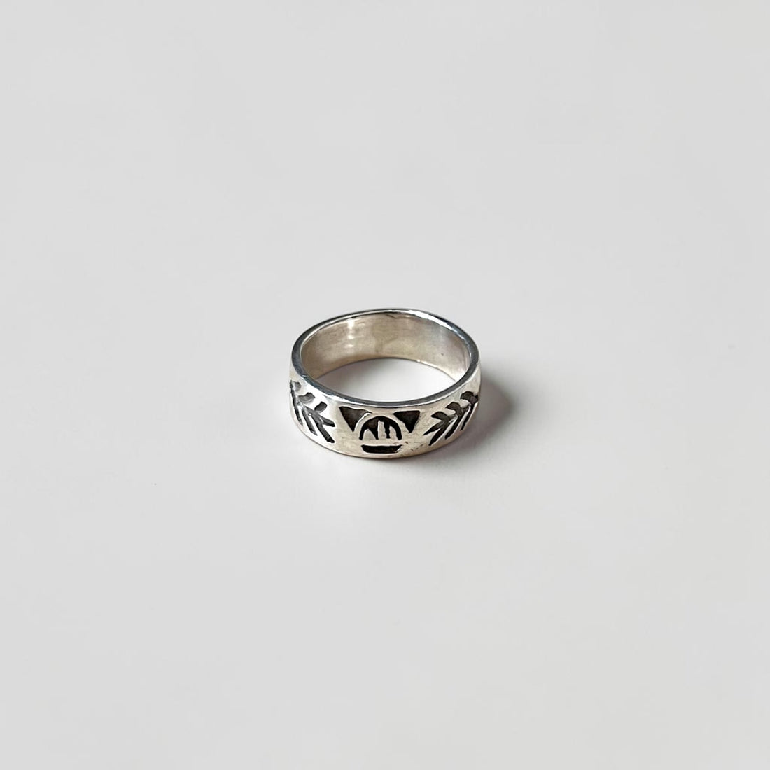 Vintage Sterling Silver Ring インディアンジュエリー シルバーリング 指輪 16号 ボタニカル