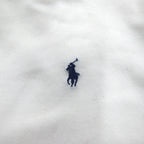 POLO RALPH LAUREN Ribline Polo Shirt XL White Cotton Pique Small Pony Embroidery