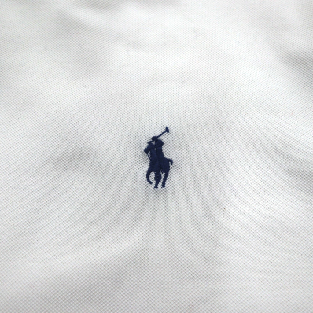 POLO RALPH LAUREN Ribline Polo Shirt XL White Cotton Pique Small Pony Embroidery