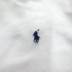 POLO RALPH LAUREN Ribline Polo Shirt XL White Cotton Pique Small Pony Embroidery