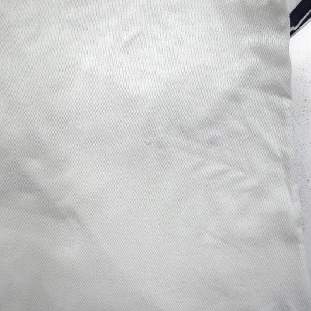 POLO RALPH LAUREN Ribline Polo Shirt XL White Cotton Pique Small Pony Embroidery