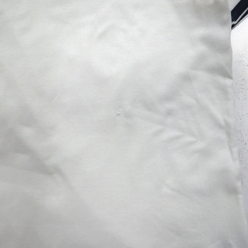 POLO RALPH LAUREN Ribline Polo Shirt XL White Cotton Pique Small Pony Embroidery