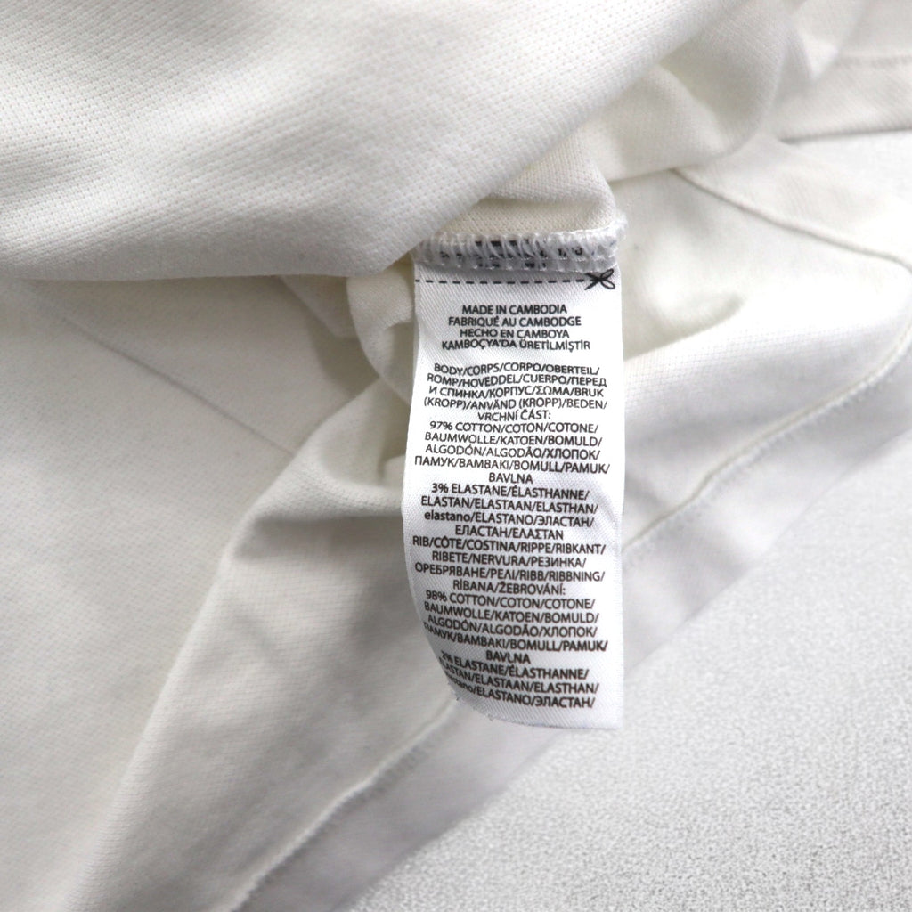 POLO RALPH LAUREN Ribline Polo Shirt XL White Cotton Pique Small Pony Embroidery