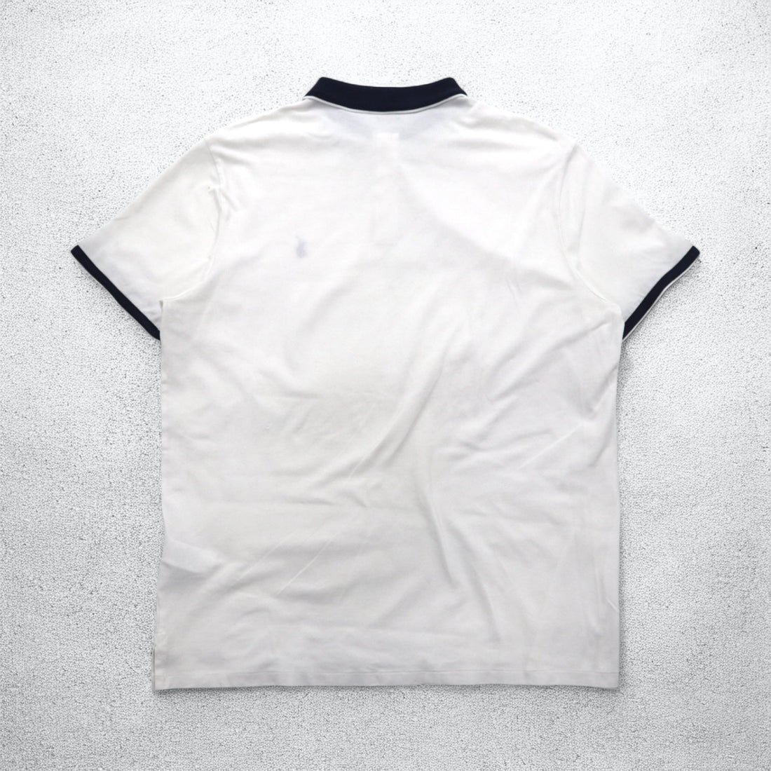 POLO RALPH LAUREN Ribline Polo Shirt XL White Cotton Pique Small Pony Embroidery