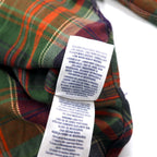 POLO RALPH LAUREN Boyfriend Fit Flannel Shirt L Brown Check Cotton