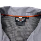 HARLEY DAVIDSON Short Sleeve Work Shirt XL Grey Cotton Back Logo Embroidered