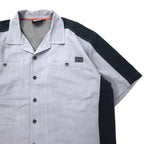 HARLEY DAVIDSON Short Sleeve Work Shirt XL Grey Cotton Back Logo Embroidered