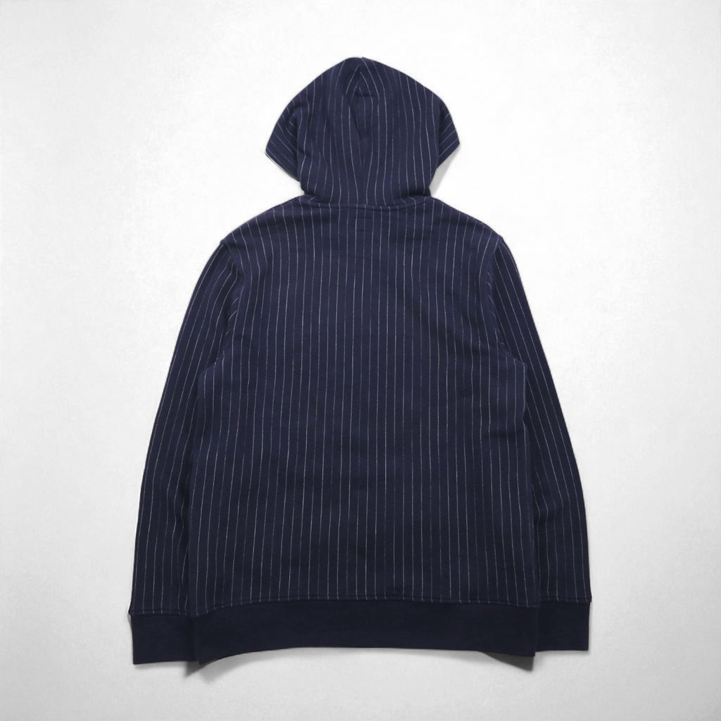 Levi's ウォバッシュ プルオーバー パーカー L ネイビー ストライプ フロントポケット 56808-0018