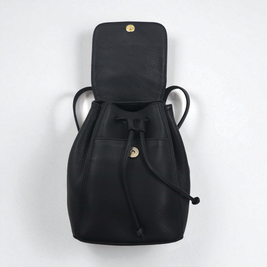 COACH イタリア製 オールドコーチ ペプルドレザー 巾着 リュックサック バックパック 牛革 L6E-4925 シボ革