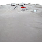 CASTELBAJAC SPORT 90s Long Sleeve Polo Shirt XL Beige Cotton Character Embroidery