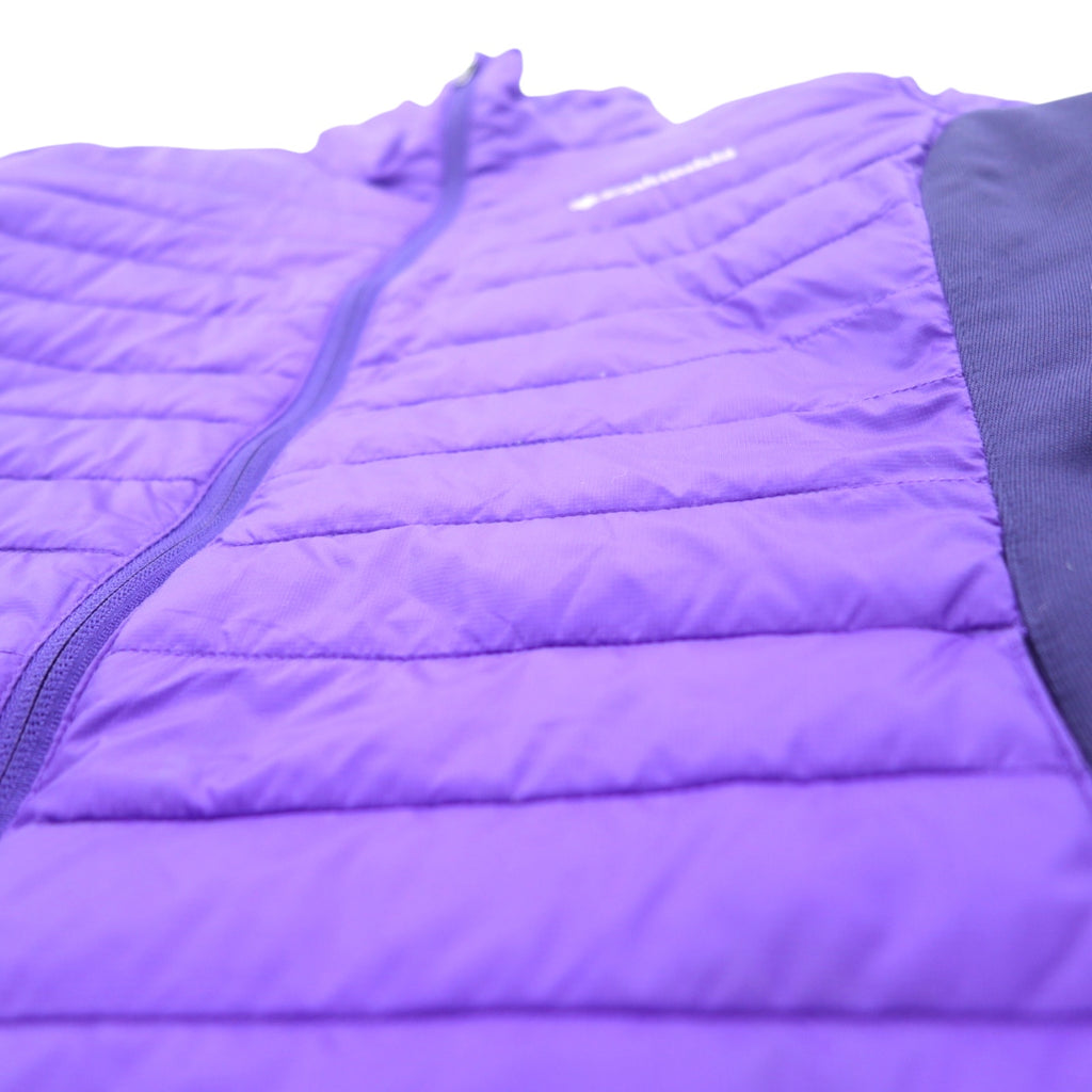 COLUMBIA Down Jacket, Filled, XL, Purple, Nylon, Quilted, POWDER PILLOW HYBRID JACKET WL5341