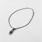 Vintage Sterling Silver 925 Anchor Cross Crown Pendant Necklace Marine Motif Chain Included