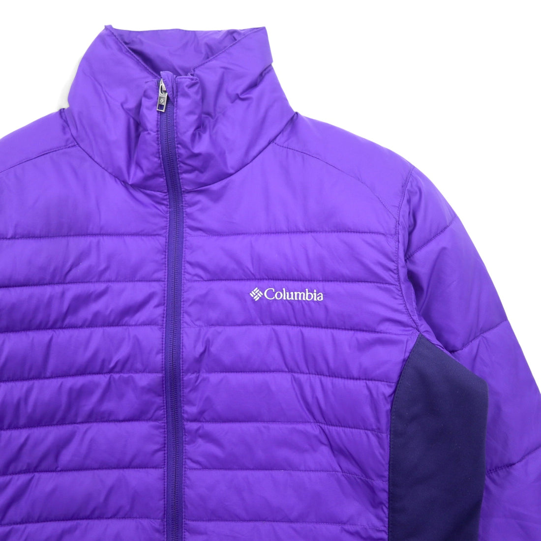 COLUMBIA Down Jacket, Filled, XL, Purple, Nylon, Quilted, POWDER PILLOW HYBRID JACKET WL5341