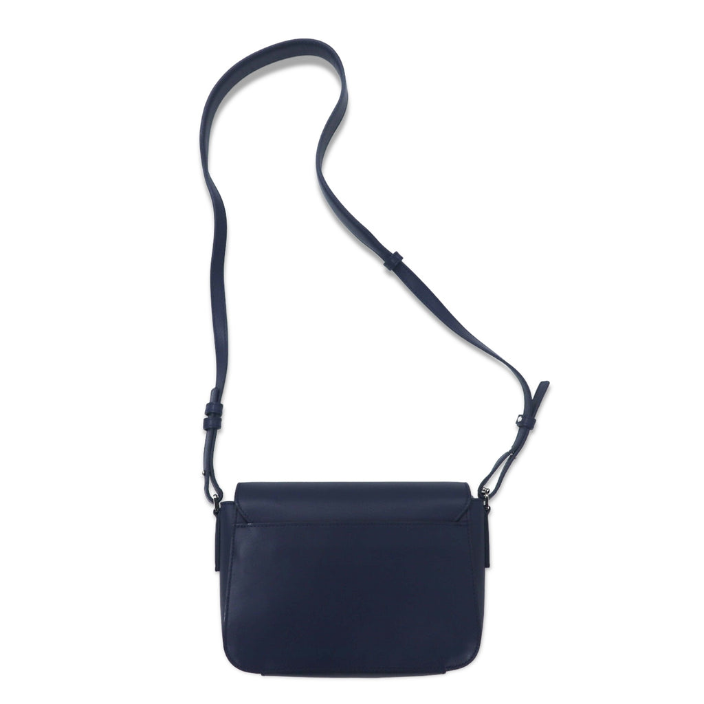 agnes b. Leather shoulder bag, navy, cowhide LS15-02