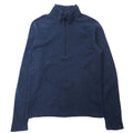 日本然リトテ-古着オンライン-THE NORTH FACE ハーフジップ フリースジャケット S ネイビー ポリエステル ロゴ刺繍-THE NORTH FACE Half Zip FLEECE Jacket S Navy Polyester Logo Embroidery