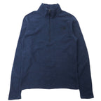日本然リトテ-古着オンライン-THE NORTH FACE ハーフジップ フリースジャケット S ネイビー ポリエステル ロゴ刺繍-THE NORTH FACE Half Zip FLEECE Jacket S Navy Polyester Logo Embroidery