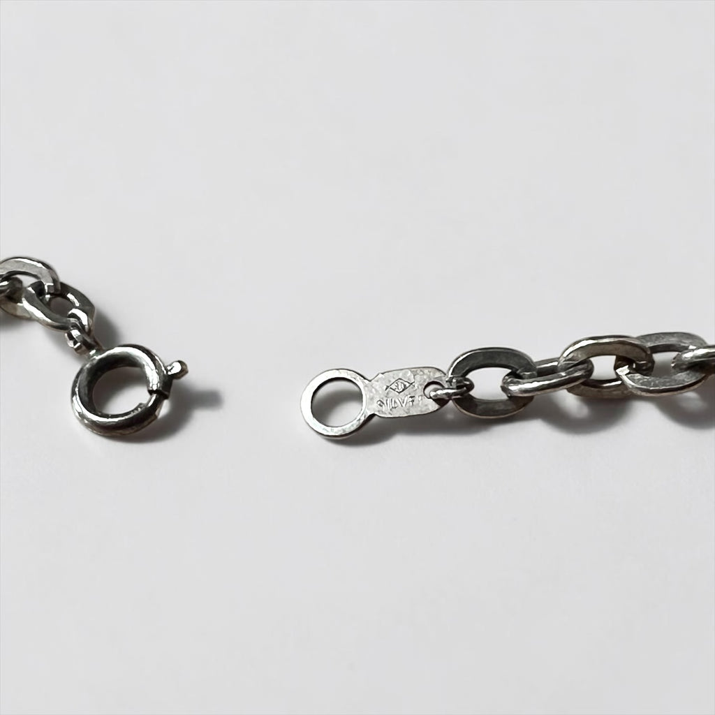 Vintage Sterling Silver 925 Anchor Cross Crown Pendant Necklace Marine Motif Chain Included