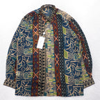 Vintage 90s Japan Made Native Shirt Roman Rominas 90s Retro All-over Print Poly Shirt M Native Made in Japan Unused