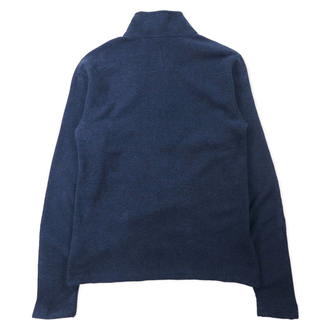 THE NORTH FACE Half Zip Fleece Jacket S Navy Polyester Logo Embroidery