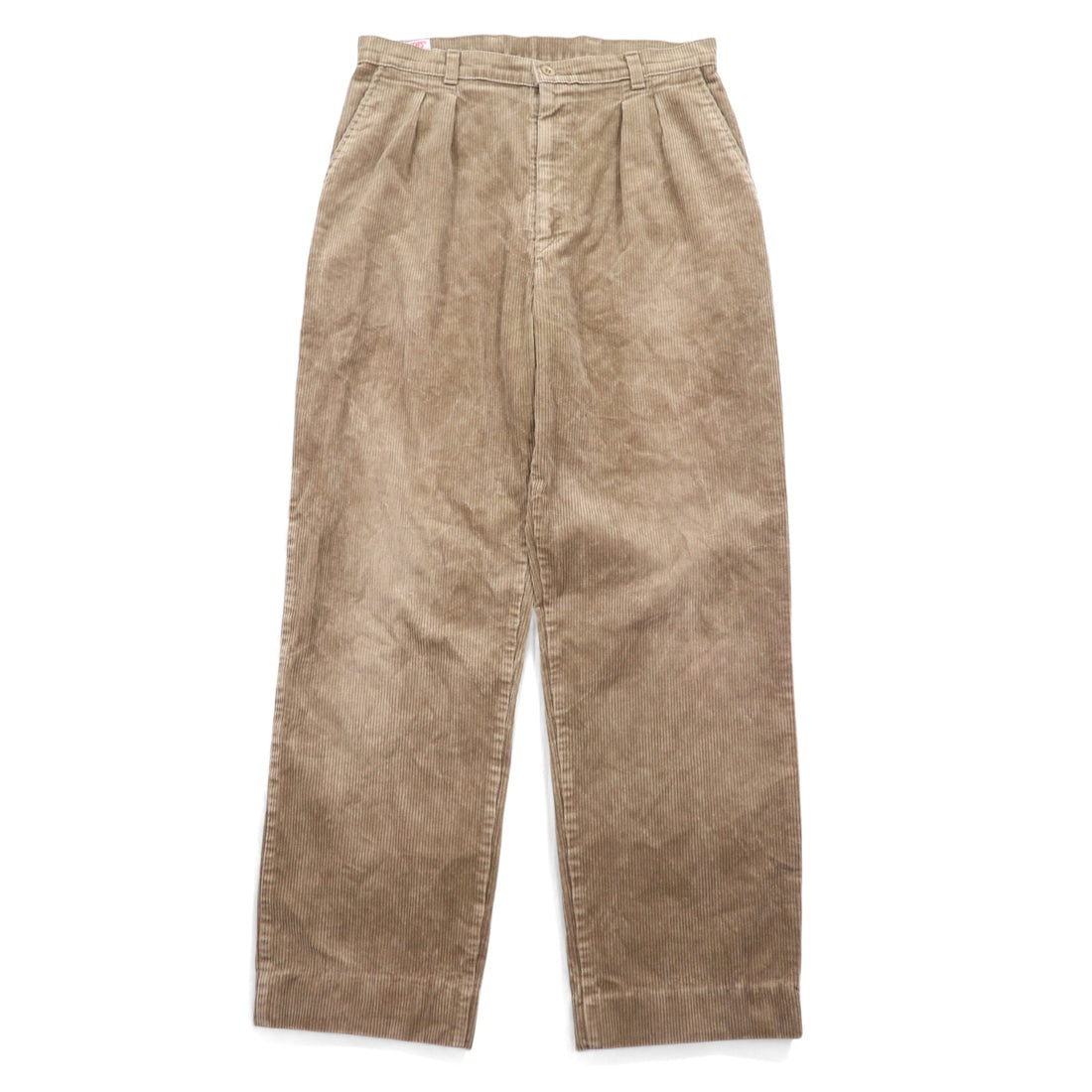 日本然リトテ-古着オンライン-LEVI'S イギリス製 90年代 ユーロ タック ワイド コーデュロイパンツ 33 ベージュ コットン PANT FAMILY 299 3484 4584-LEVI'S UK Made 90's Euro Tuck Wide Corduroy Pants 33 Beige Cotton PANT FAMILY 299 3484 4584