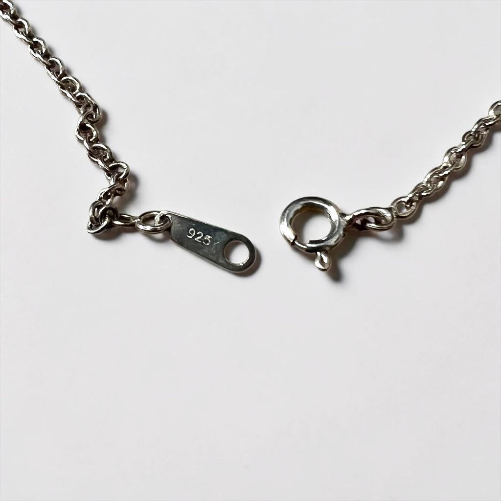 Vintage Sterling Silver 925 Oval Red Black Stone Cabochon Pendant Necklace Rope Bezel