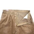 LEVI'S Made in England 90s Euro Tuck Wide Corduroy Pants Size 33 Beige Cotton PANT FAMILY 299 3484 4584