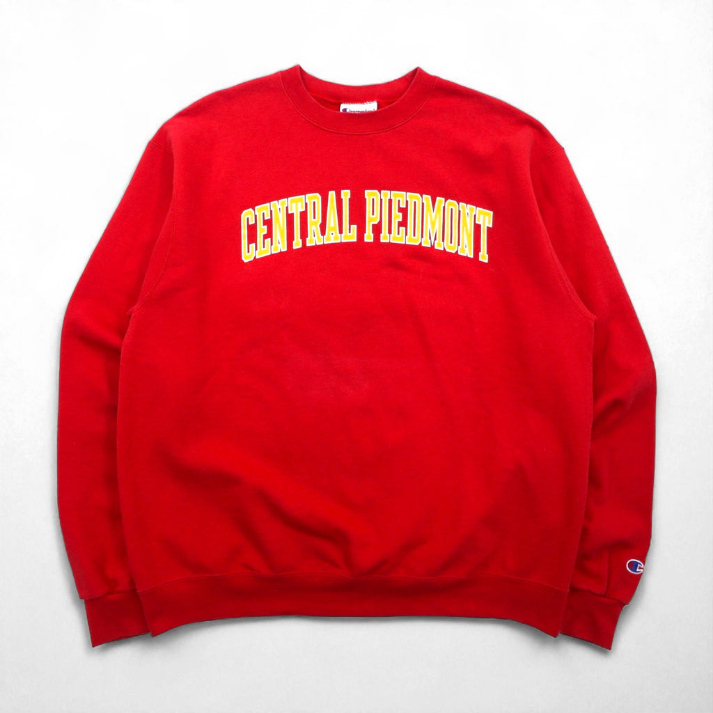 Champion College Print Sweatshirt, XL, Red, CENTRAL PIEDEMONT