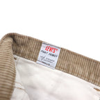 LEVI'S Made in England 90s Euro Tuck Wide Corduroy Pants Size 33 Beige Cotton PANT FAMILY 299 3484 4584
