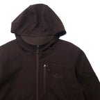 THE NORTH FACE エイペックス ソフトシェルジャケット フーディー M ブラウン ポリエステル フリースライナー ロゴ刺繍 TNF APEX