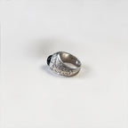 Vintage Silver College Ring 1984 Black Stone  College of Daido