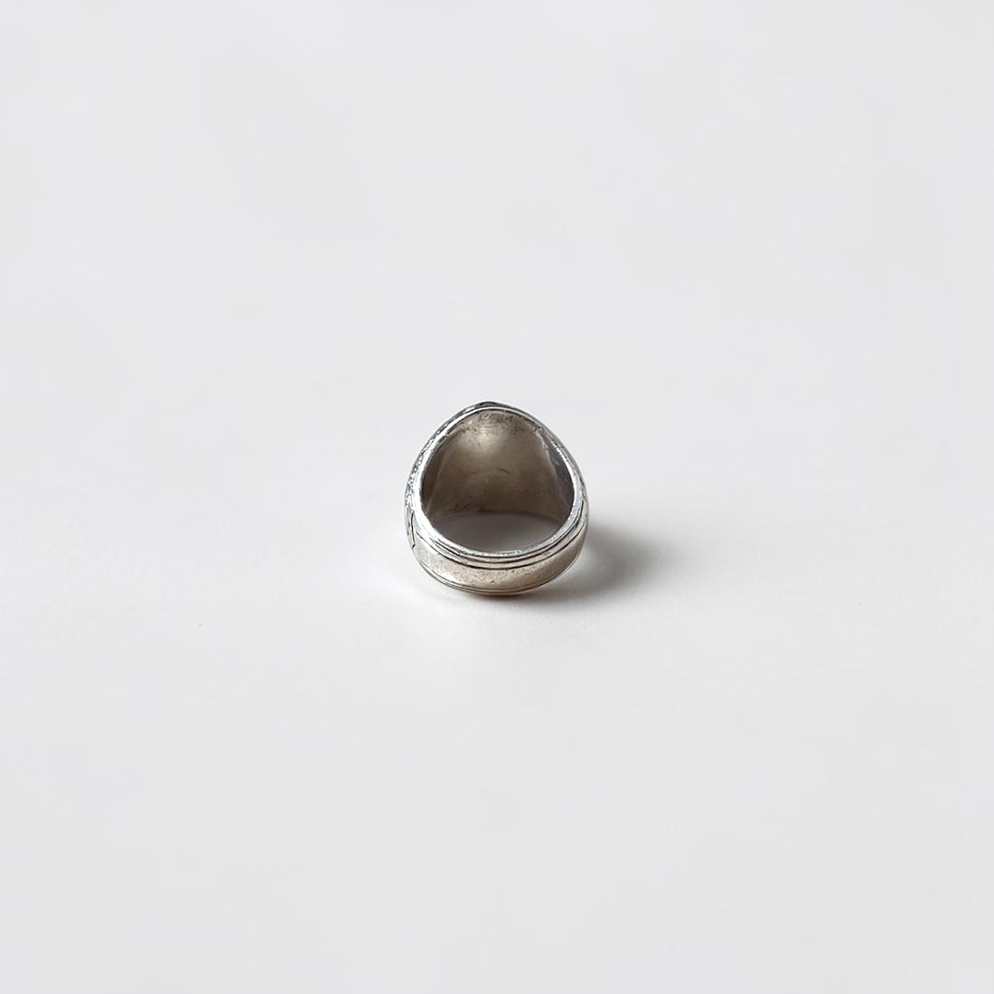 Vintage Silver College Ring 1984 Black Stone  College of Daido