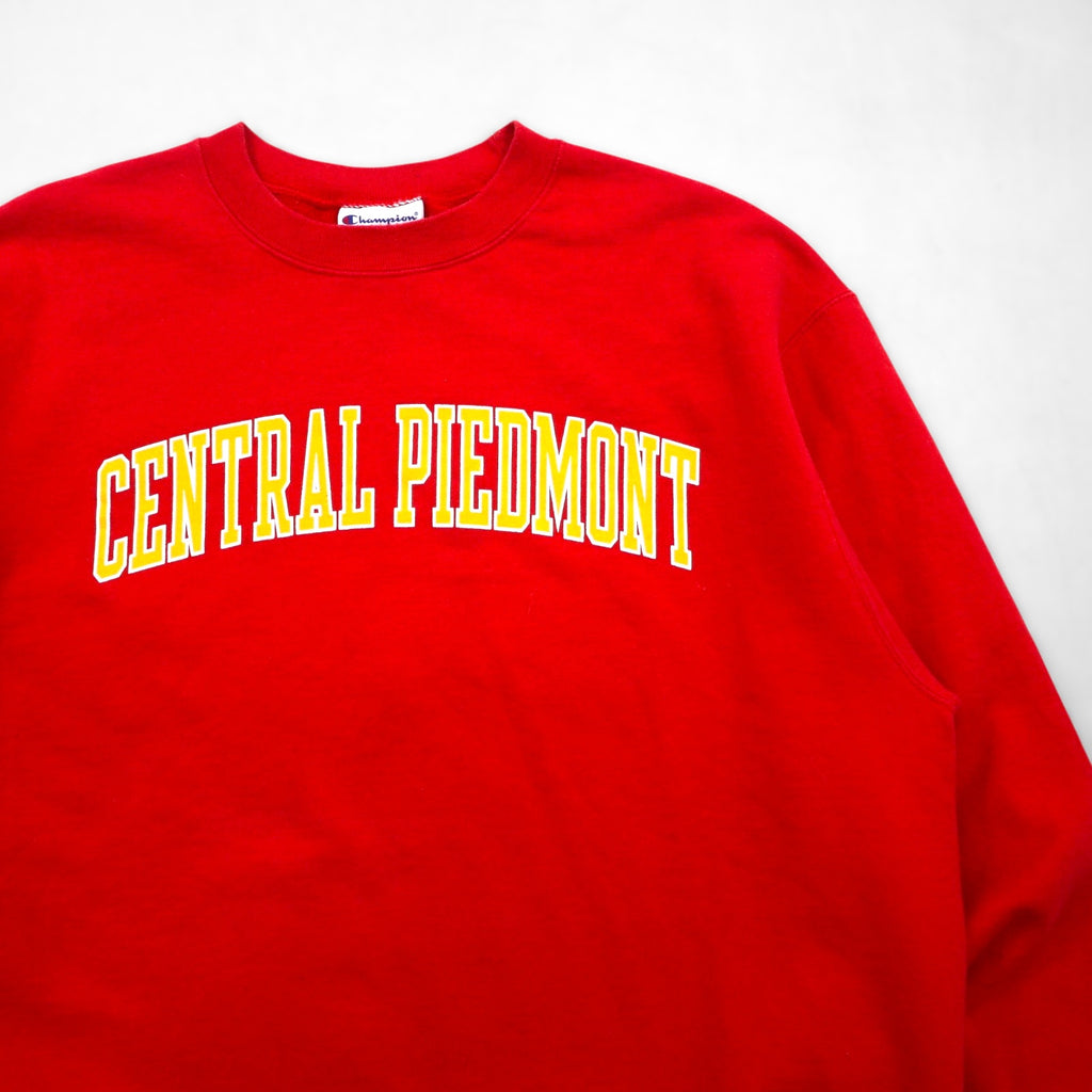 Champion College Print Sweatshirt, XL, Red, CENTRAL PIEDEMONT