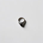 Vintage Silver College Ring 1984 Black Stone  College of Daido