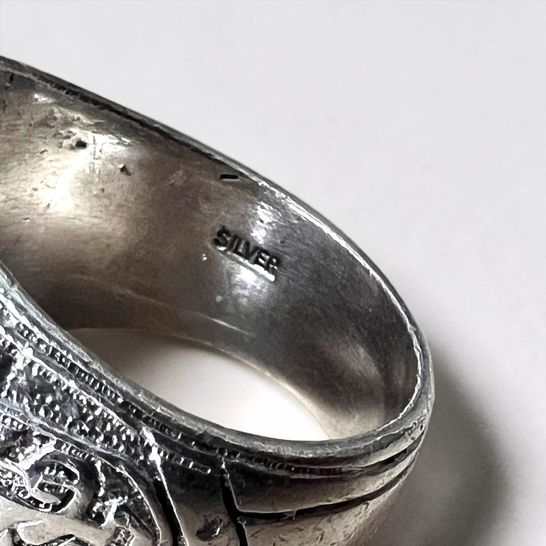 Vintage Silver College Ring 1984 Black Stone  College of Daido