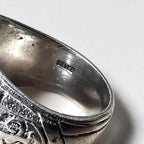 Vintage Silver College Ring 1984 Black Stone  College of Daido