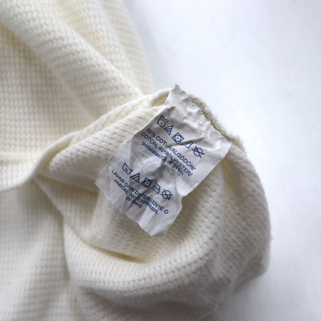 POLO RALPH LAUREN rib line thermal long sleeve T-shirt long TL white tricolor USA POLO stars and stripes