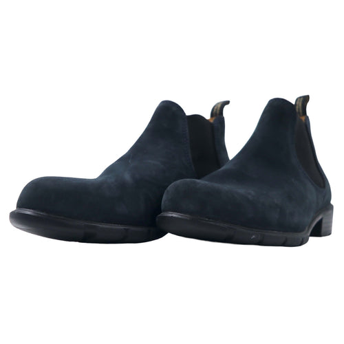 Blundstone Suede Leather Side Gore Boots Booties 23.5cm Navy 000995