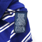 Polo by Ralph Lauren 90年代 ボーダー ポロシャツ M ブルー コットン 鹿の子 スモールポニー刺繍
