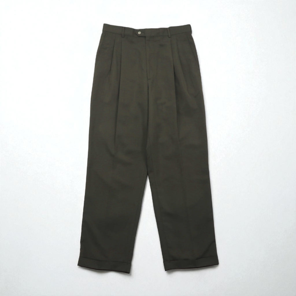 CHAPS RALPH LAUREN 90s 2-pleat wide-leg trousers, size L, khaki