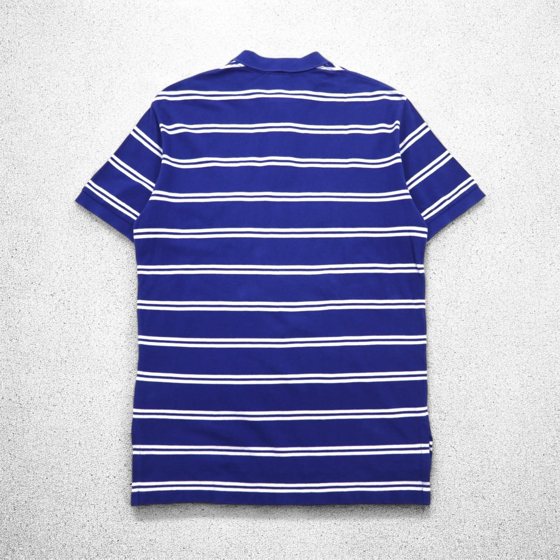 Polo by Ralph Lauren 90年代 ボーダー ポロシャツ M ブルー コットン 鹿の子 スモールポニー刺繍