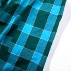Sears 70s Gown Coat M Blue Check Cotton Polyester PERMA PREST
