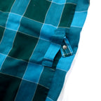 Sears 70s Gown Coat M Blue Check Cotton Polyester PERMA PREST