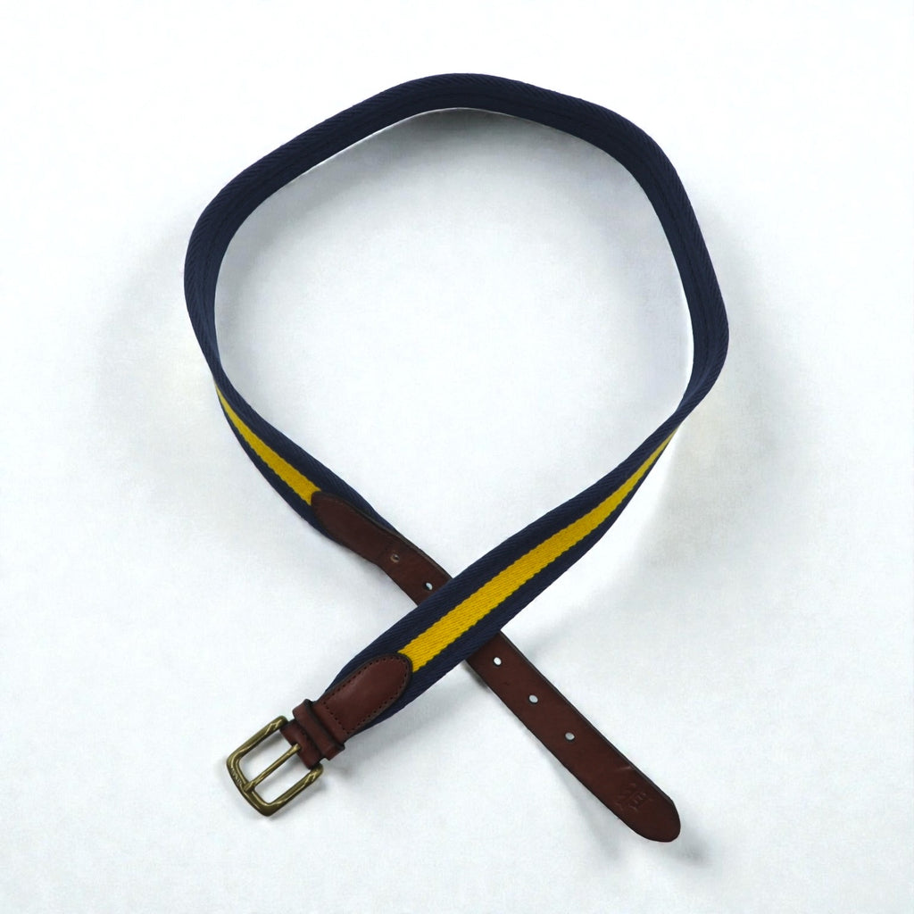 Polo Ralph Lauren  ウェブ ベルト ネイビー キャンバス ゴールド 真鍮 バックル