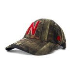 RUSSEL ATHLETIC REAL TREE CAMO 6 PANEL CAP ONE ADJUSTABLE KHAKI COTTON COLLEGE NEBRASKA